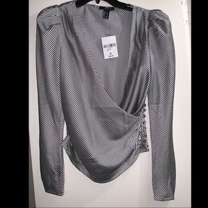 Striped wrap top